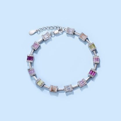 [RAFFINE]Dainty Charming Emerald Cut Daily Bracelet