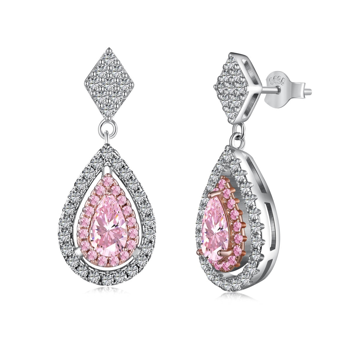 [RAFFINE]Ornate Delicate Water Drop Shape Banquet Earrings