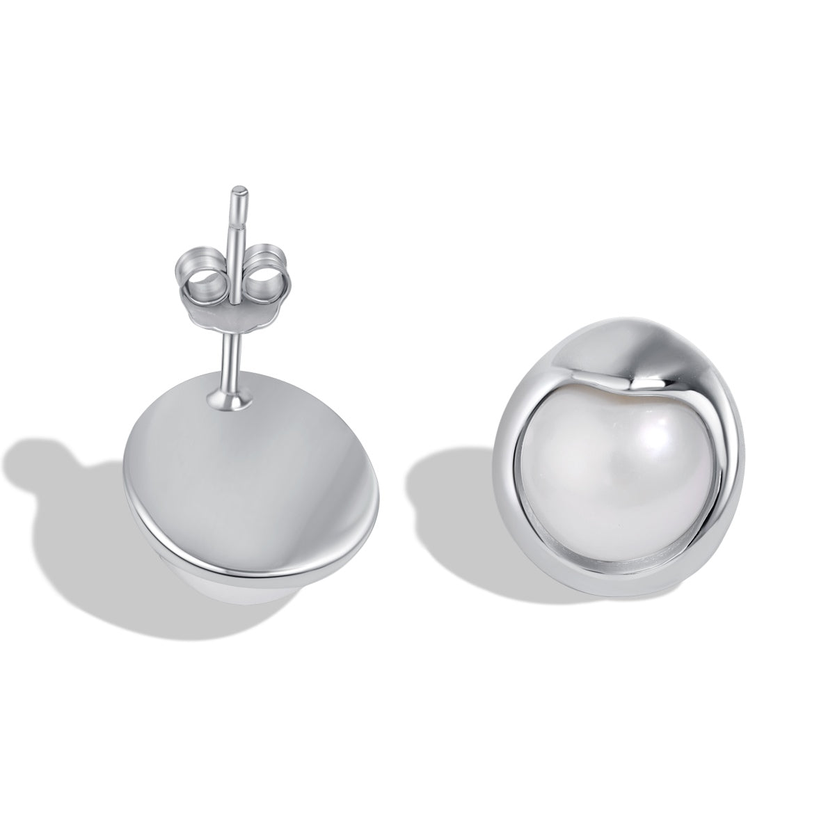 [RAFFINE]Dainty Bread Pearl Earrings