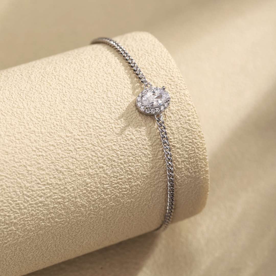 [RAFFINE]Exquisite Oval Shape Bracelet
