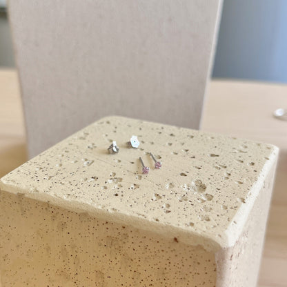 [RAFFINE]Delicate Solitaire Earrings