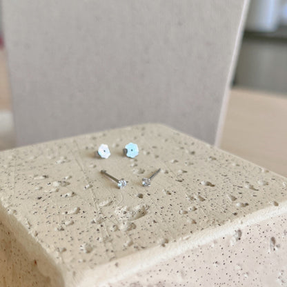 [RAFFINE]Delicate Solitaire Earrings