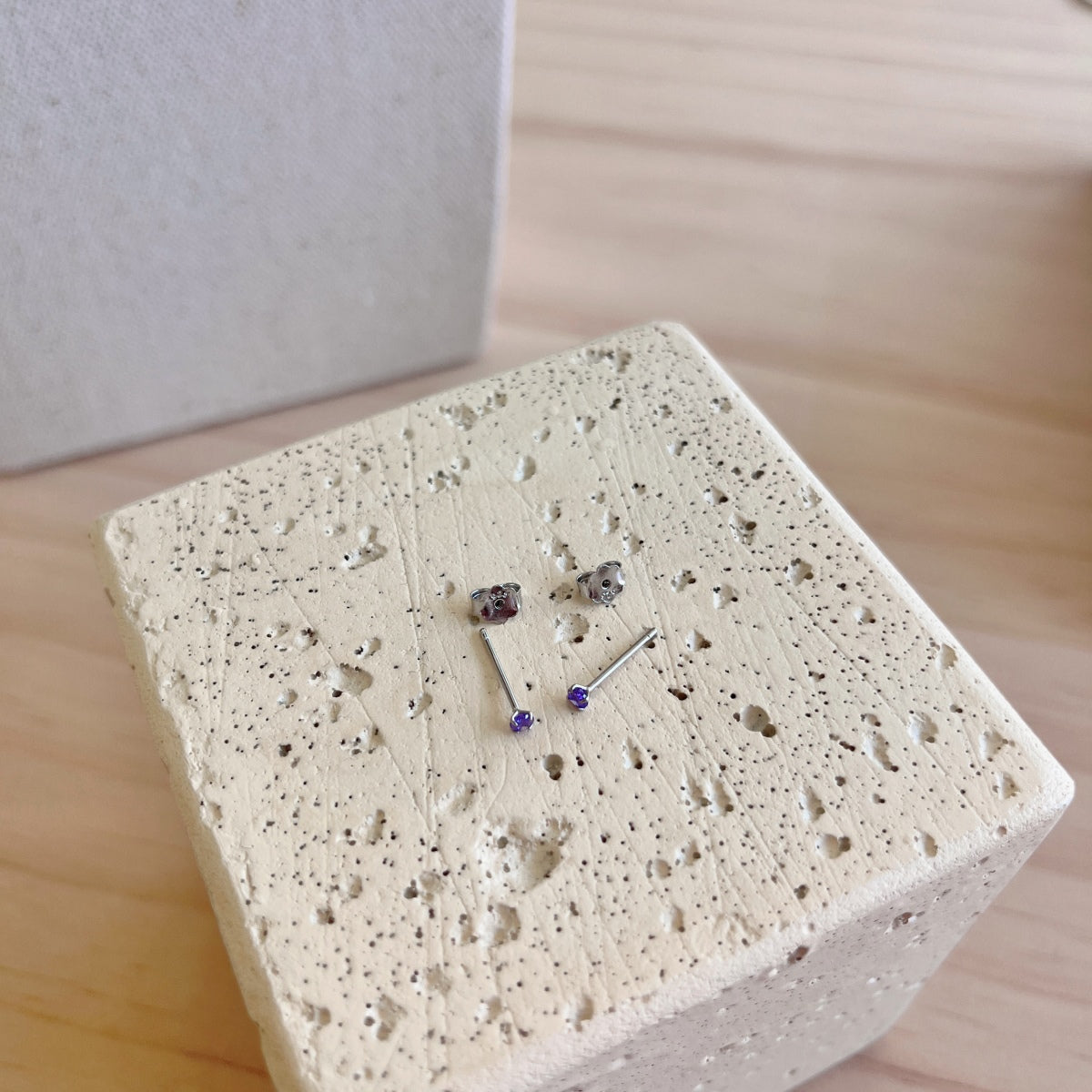[RAFFINE]Delicate Solitaire Earrings