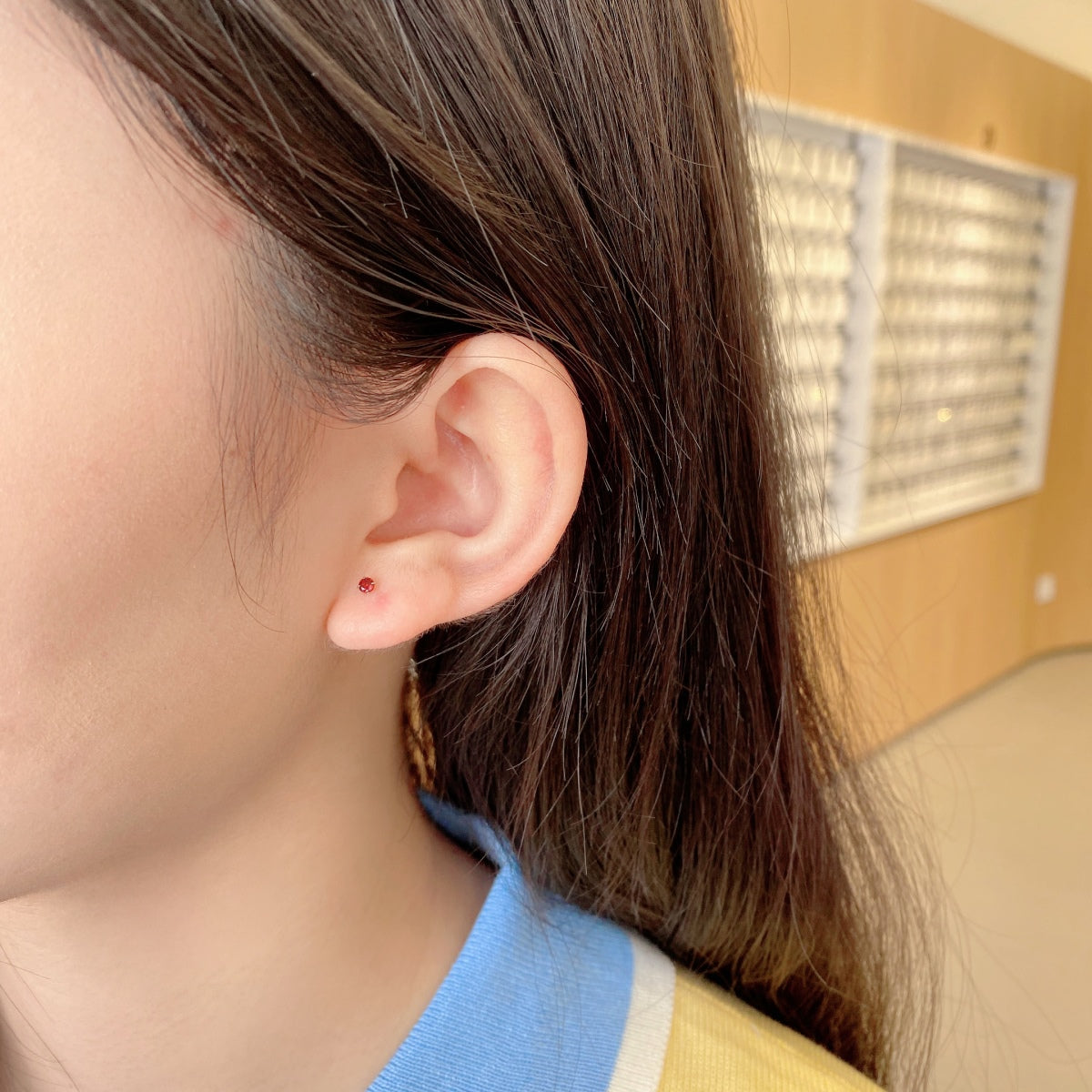 [RAFFINE]Delicate Solitaire Earrings