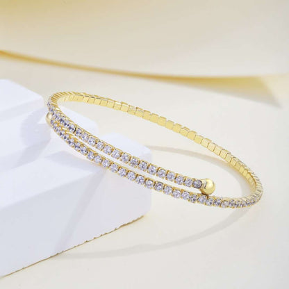 [RAFFINE]Row of Diamonds Round Fashion Bracelet