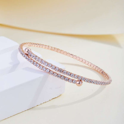 [RAFFINE]Row of Diamonds Round Fashion Bracelet