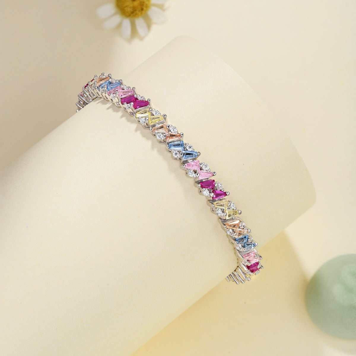[RAFFINE]Ornate Sparkling Multi Cut Party Bracelet