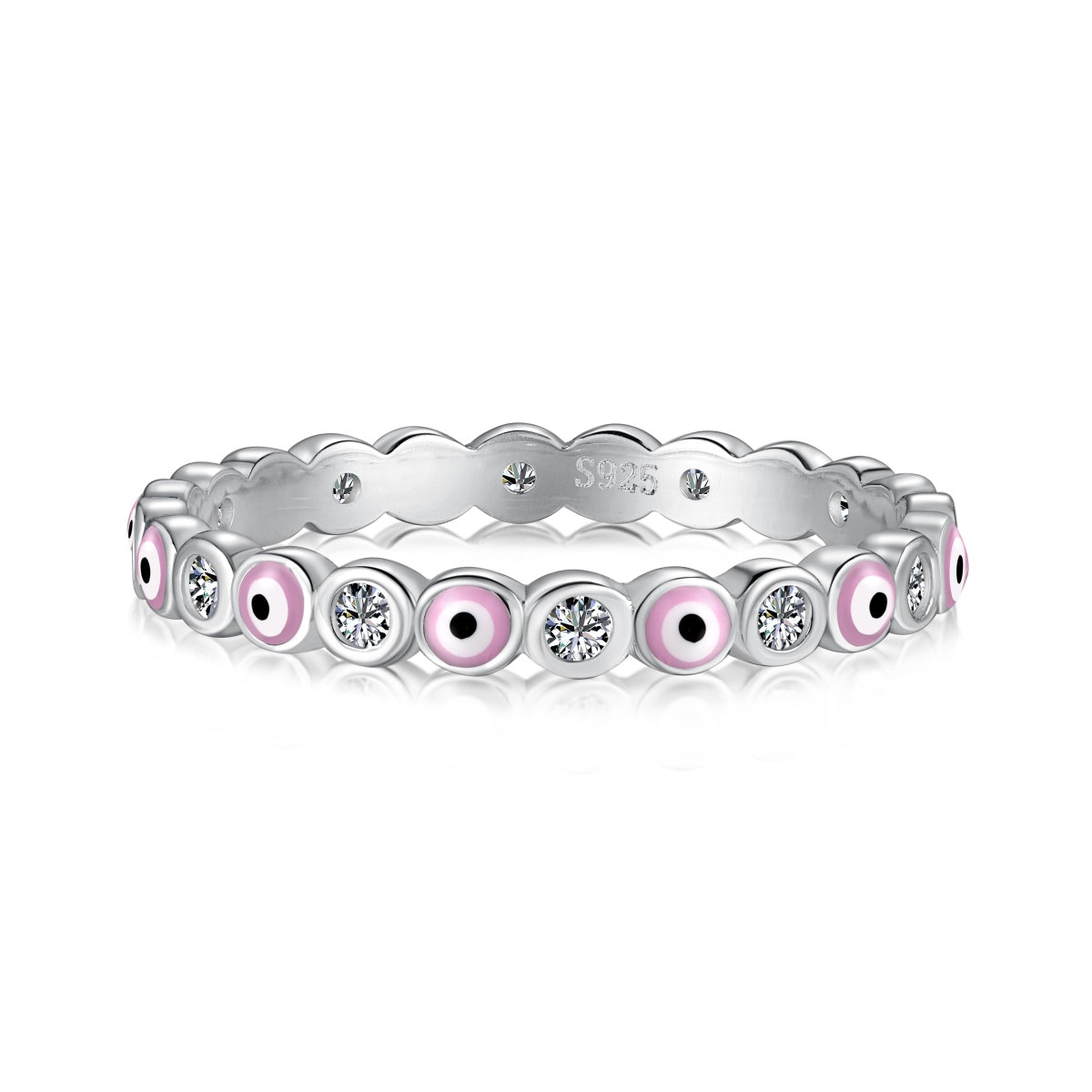 [RAFFINE]Sparkling Vibrant Round Shape Daily Ring