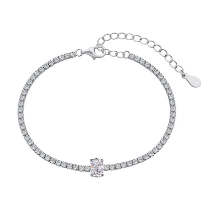 [RAFFINE]0.75 Carat Exquisite Oval Cut Daily Bracelet
