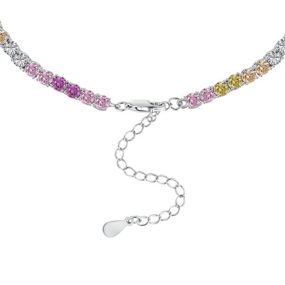[RAFFINE]Delicate Colorful Tennis Necklace