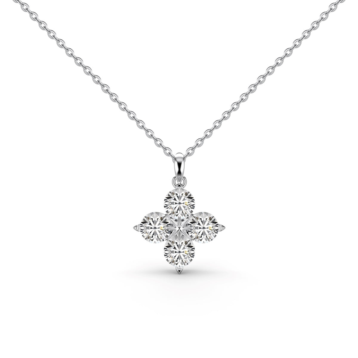 [RAFFINE]Four-Leaf Clover And Eight-Pointed Star Necklace