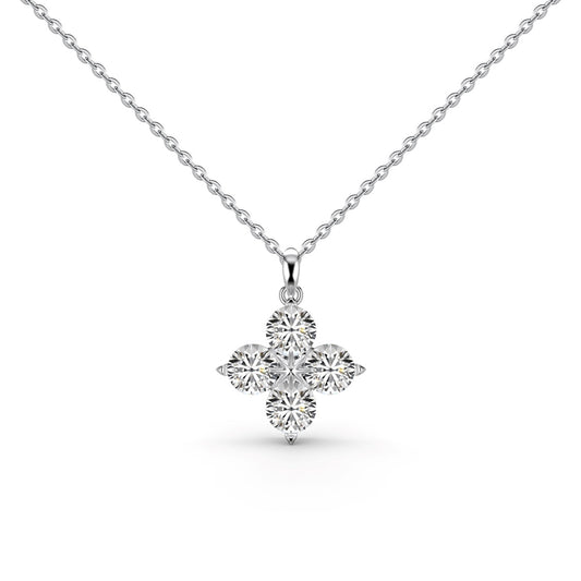 [RAFFINE]Four-Leaf Clover And Eight-Pointed Star Necklace