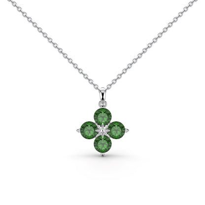 [RAFFINE]Four-Leaf Clover And Eight-Pointed Star Necklace