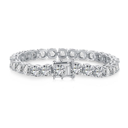 [RAFFINE]0.75 Carat Dazzling Round Cut Wedding Bracelet