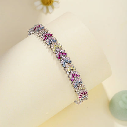 [RAFFINE]Ornate Sparkling Round Cut Party Bracelet