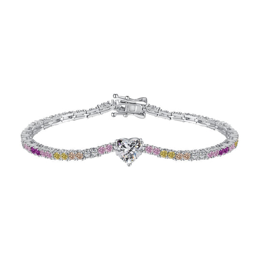 [RAFFINE]Delicate Romantic Heart Shape Lover Bracelet