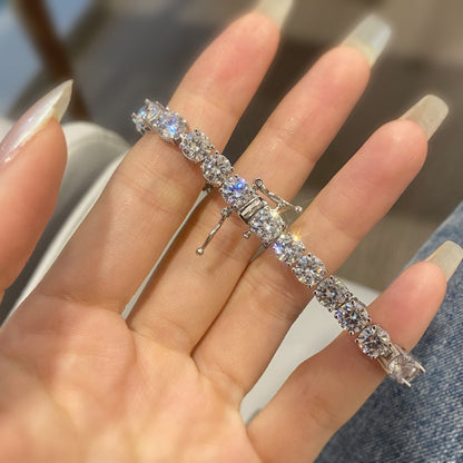 [RAFFINE]0.75 Carat Dazzling Round Cut Wedding Bracelet