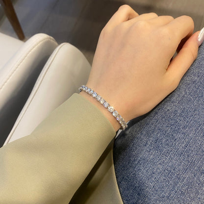 [RAFFINE]Ornate Sparkling Round Cut Wedding Bracelet