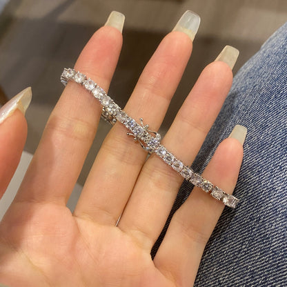 [RAFFINE]Luxurious Ornate Round Cut Tennis Bracelet