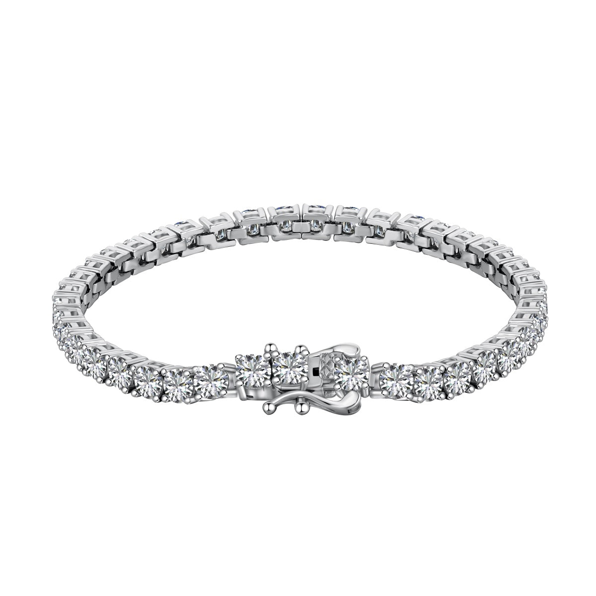 [RAFFINE]Luxurious Ornate Round Cut Tennis Bracelet