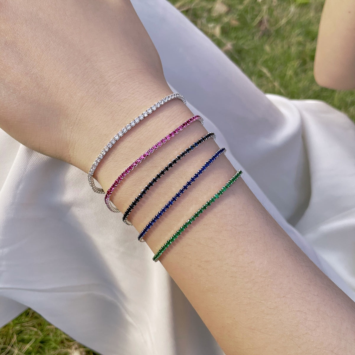 [RAFFINE]Radiant Colorful Round Cut Party Bracelet