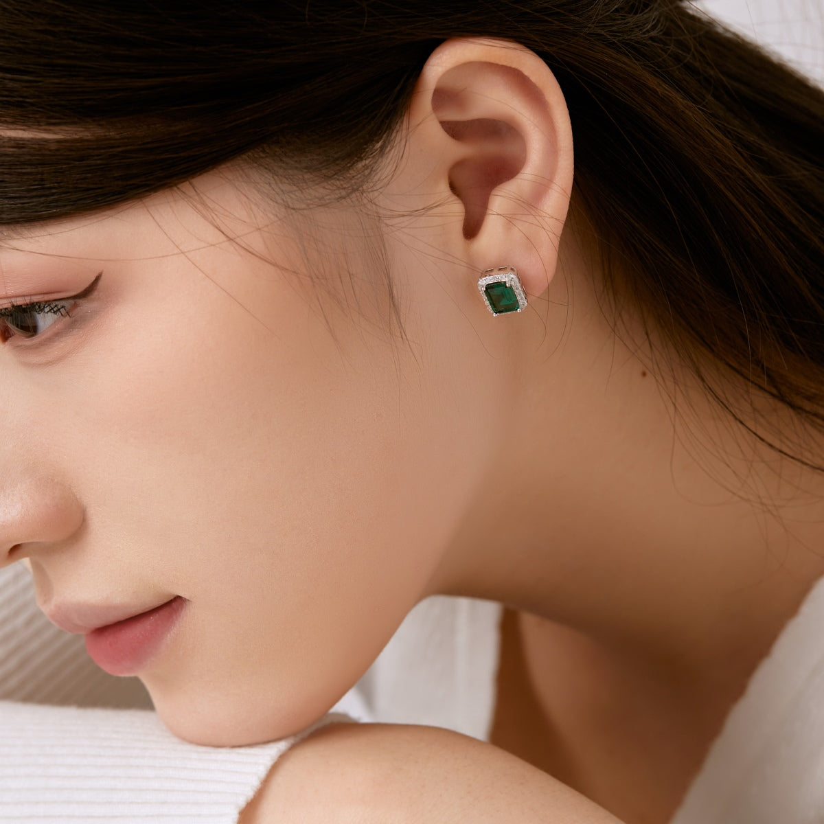 [RAFFINE]Luxurious Dainty Emerald Cut Banquet Earrings
