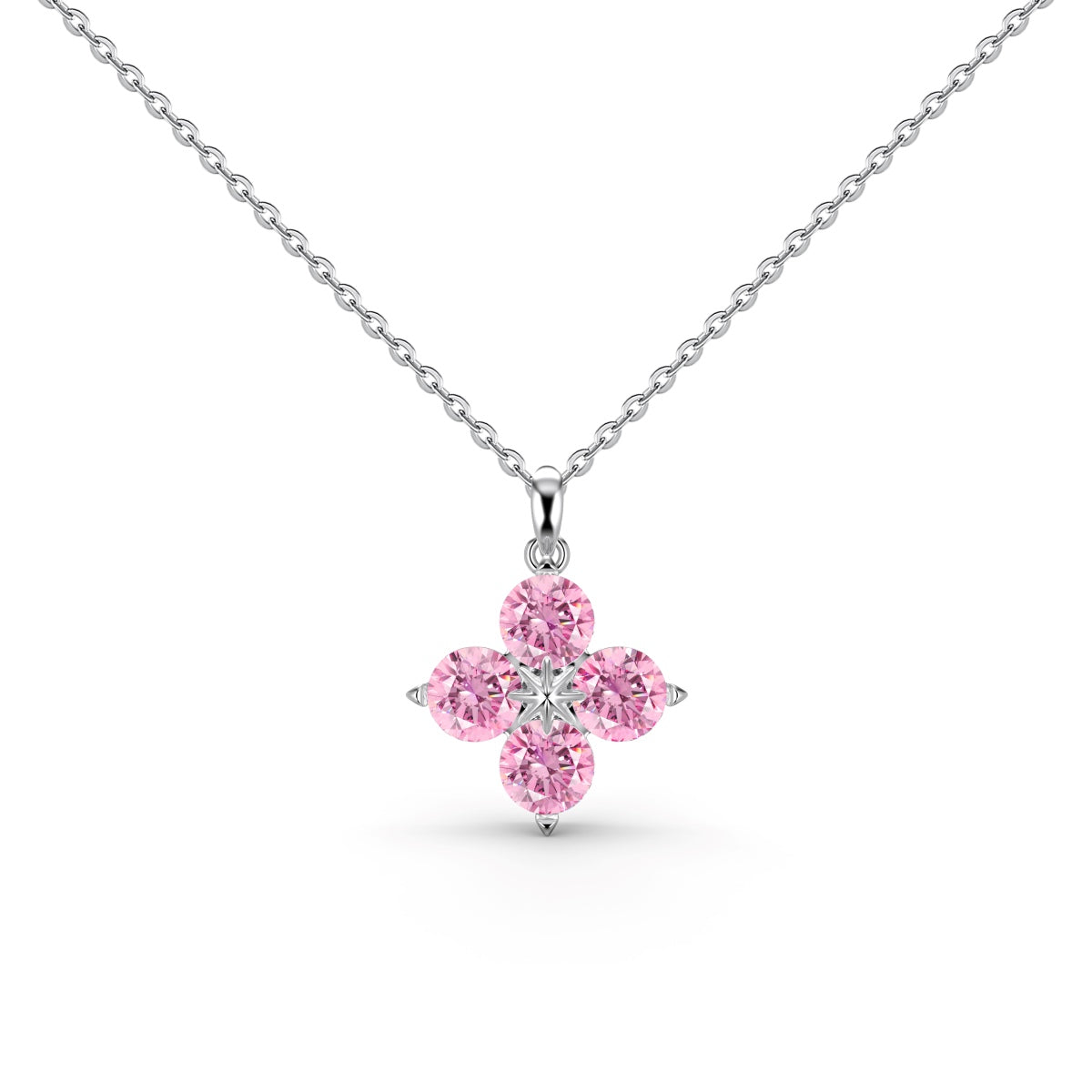 [RAFFINE]Four-Leaf Clover And Eight-Pointed Star Necklace