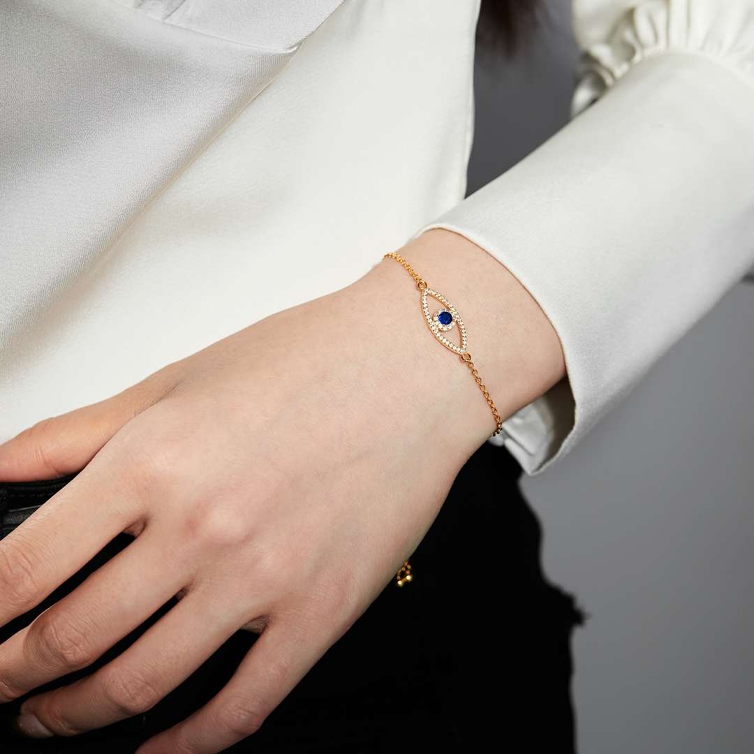 [RAFFINE]Devil's Eye Hollow Design Bracelet