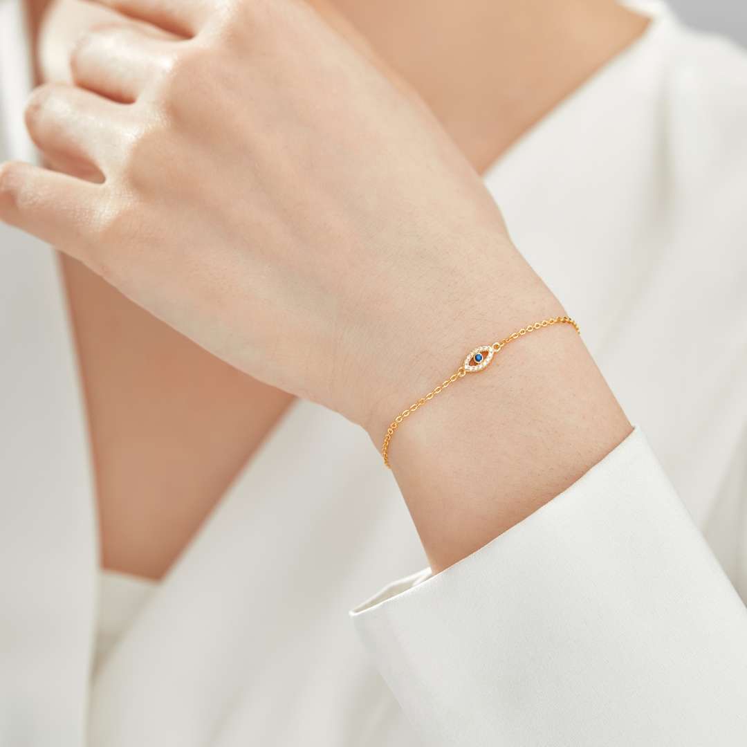 [RAFFINE]Evil Eye Shape Necklace