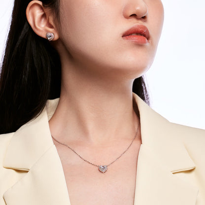 [RAFFINE]Dazzling Heart Shape Lover Earrings