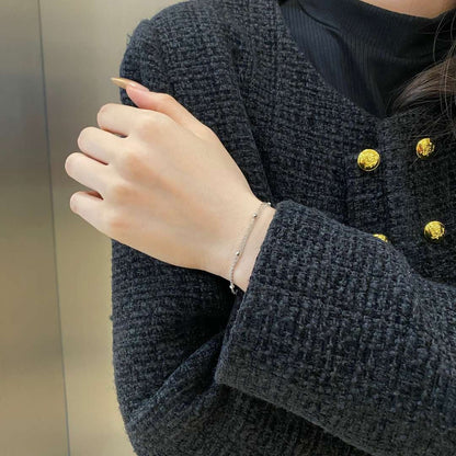[RAFFINE]Delicate Bead Double Layer Bracelet