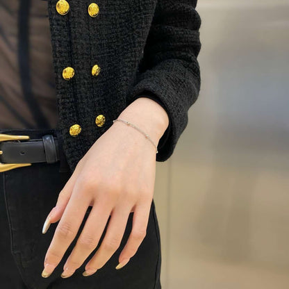 [RAFFINE]Delicate Bead Double Layer Bracelet