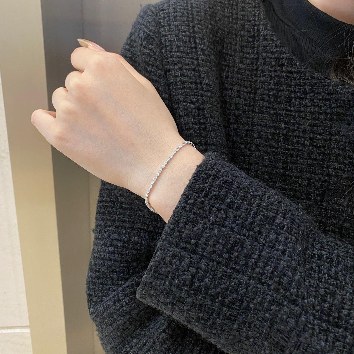 [RAFFINE]Elegant Emerald Cut Daily Bracelet