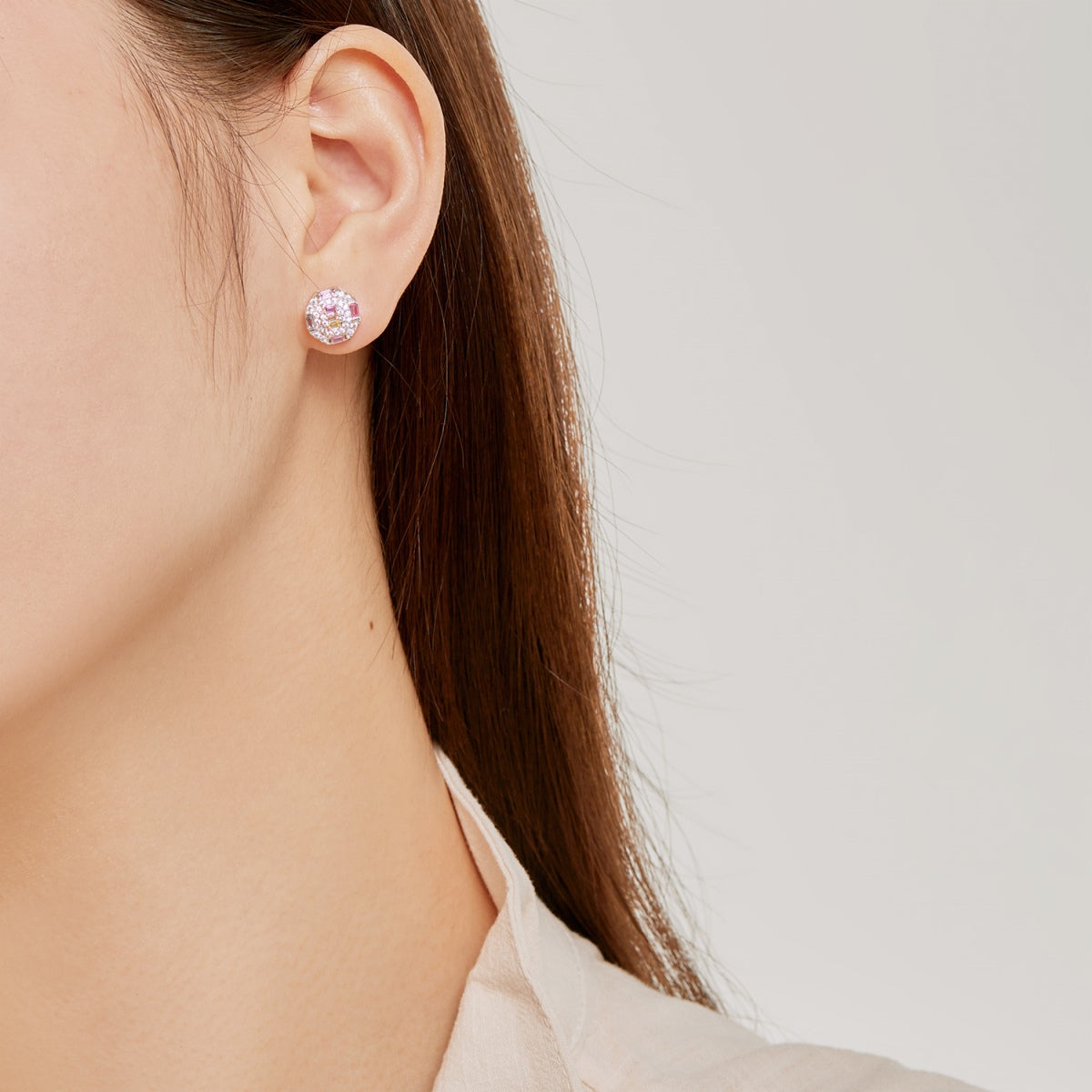 [RAFFINE]Ornate Colorful Octagon Shape Daily Earrings