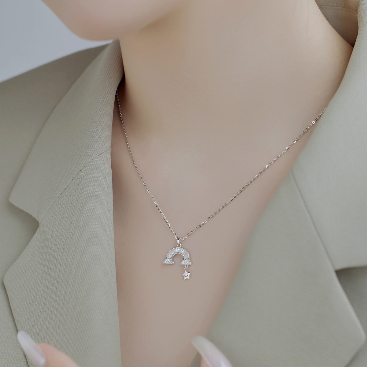 [RAFFINE]Unique Rainbow Star Necklace
