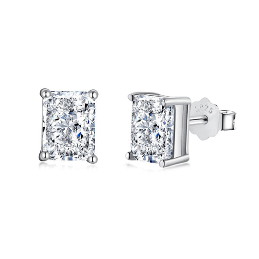 [RAFFINE]Radiant Luxurious Princess Cut Daily Earrings