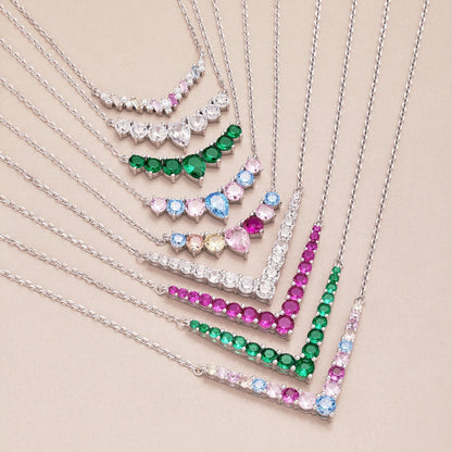 [RAFFINE]Dazzling Rainbow Necklace