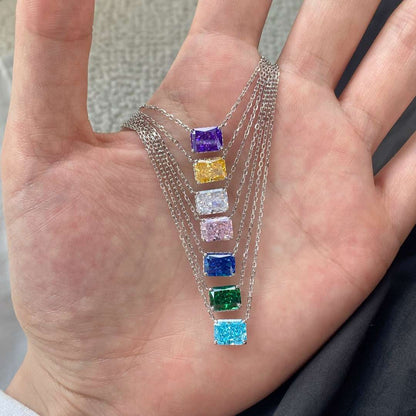 [RAFFINE]Luxurious Square Shape Colorful Necalack