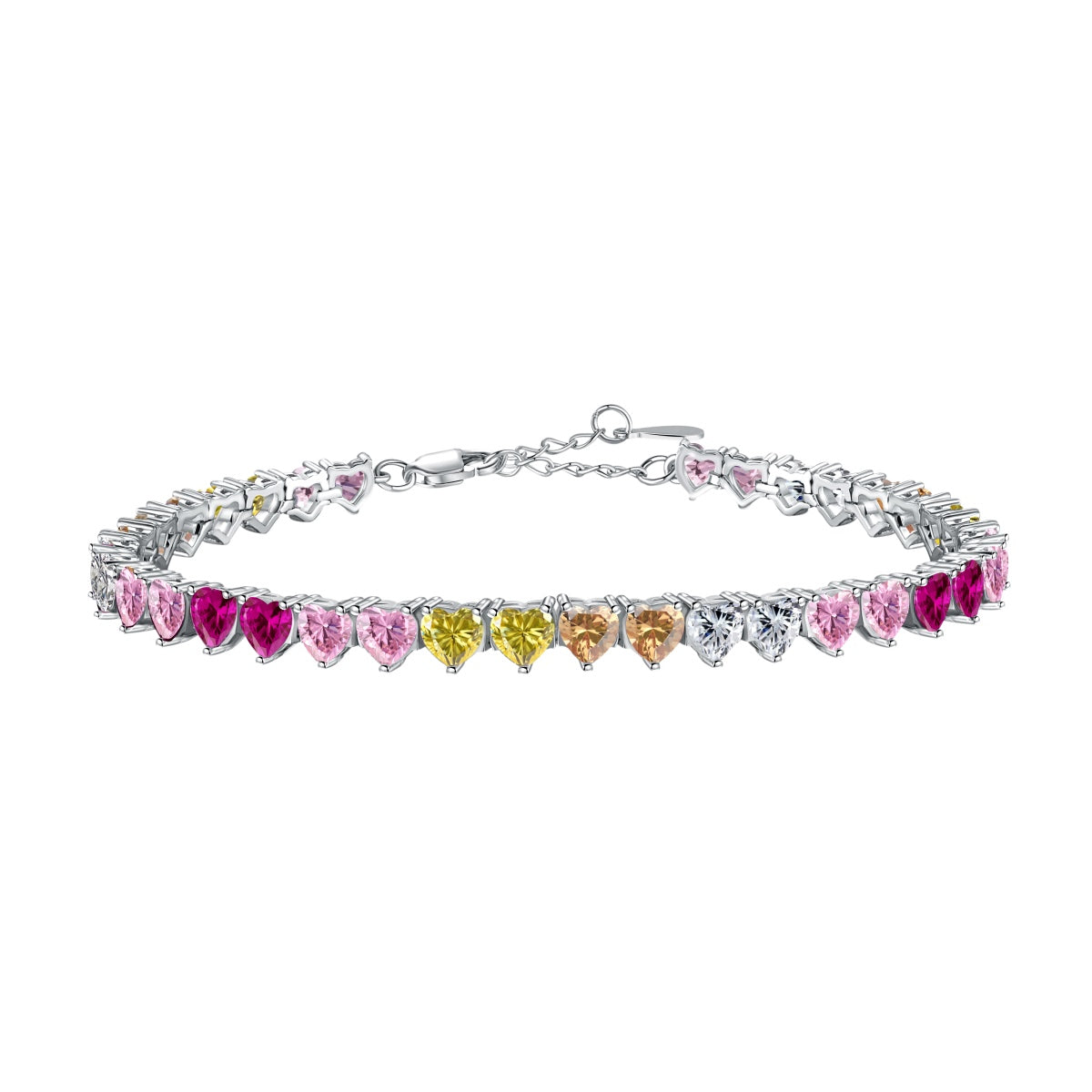 [RAFFINE]Luxurious Colorful Romantic Heart Shape Lover Bracelet