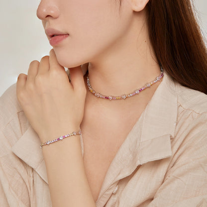 [RAFFINE]Delicate Romantic Heart Shape Lover Bracelet