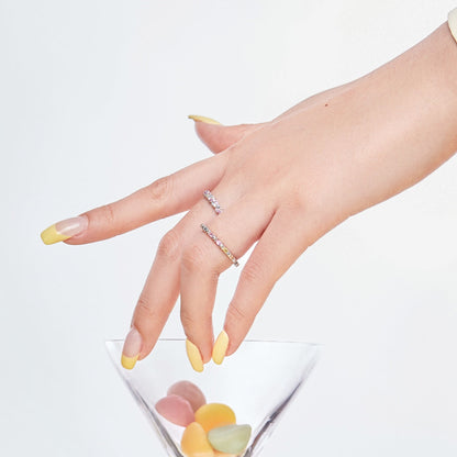 [RAFFINE]Charming Colorful Round Cut Daily Ring