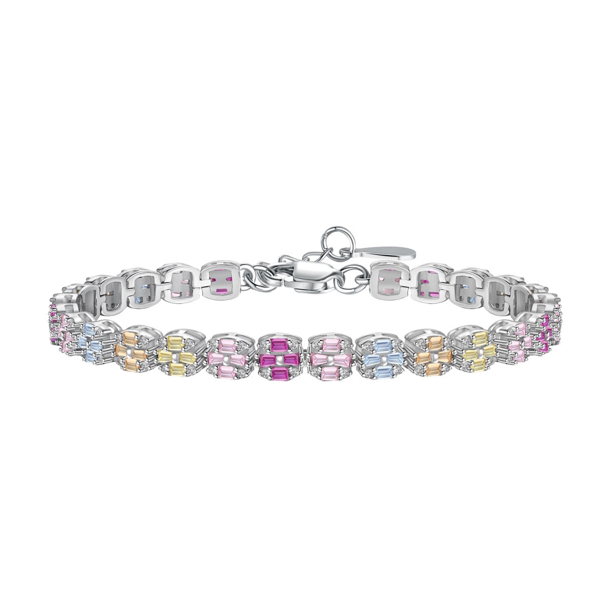 [RAFFINE]Delicate Colorful Emerald Cut Daily Bracelet