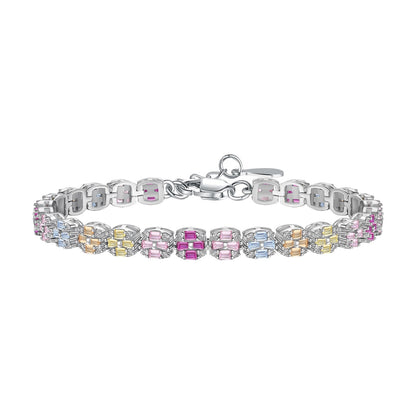 [RAFFINE]Delicate Colorful Emerald Cut Daily Bracelet