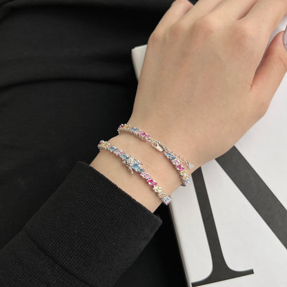 [RAFFINE]Ornate Sparkling Multi Cut Party Bracelet