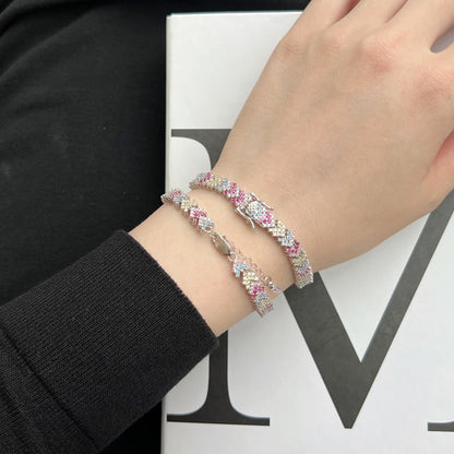 [RAFFINE]Ornate Sparkling Round Cut Party Bracelet
