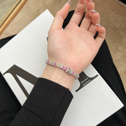 [RAFFINE]Ornate Sparkling Round Cut Party Bracelet