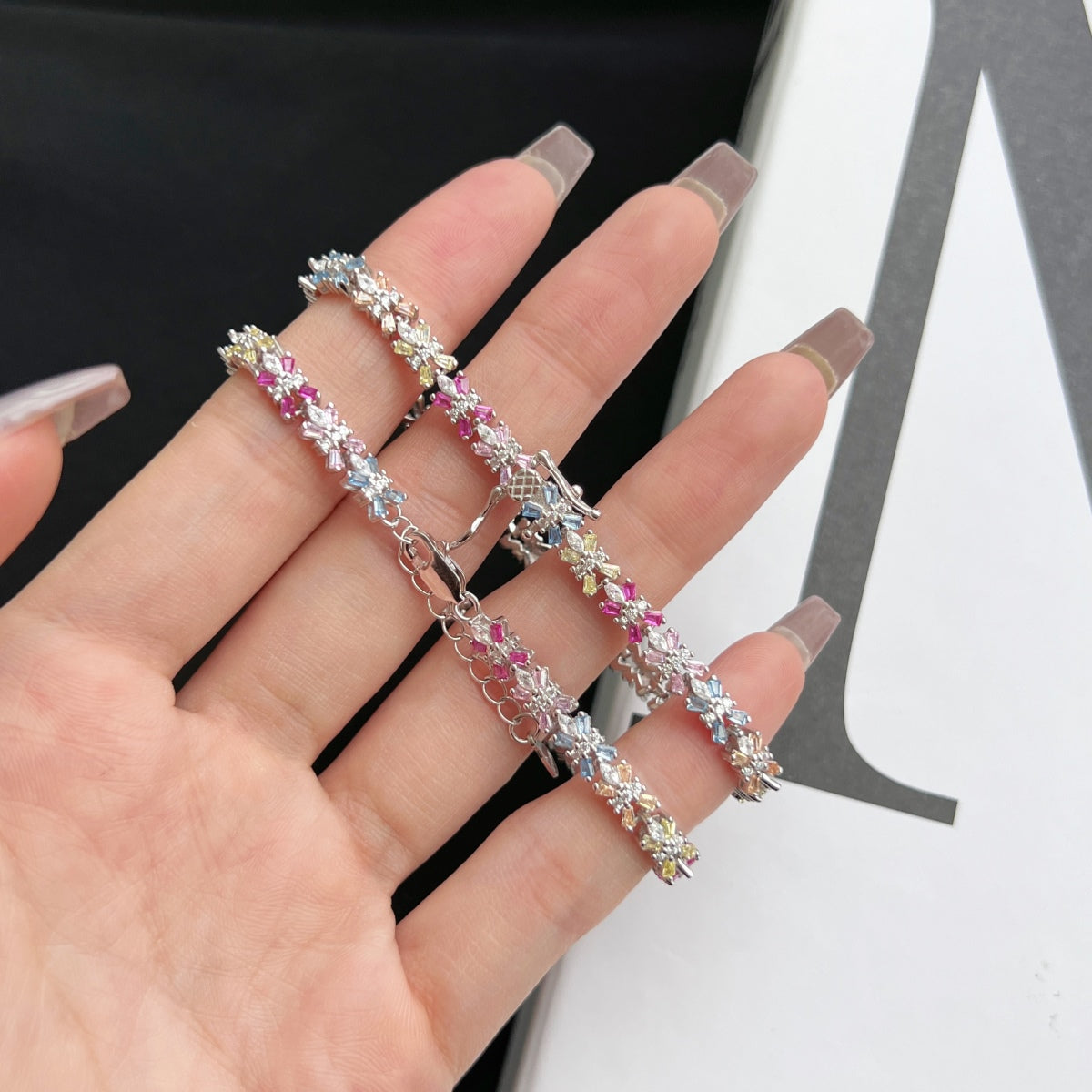 [RAFFINE]Radiant Colorful Emerald Cut Party Bracelet
