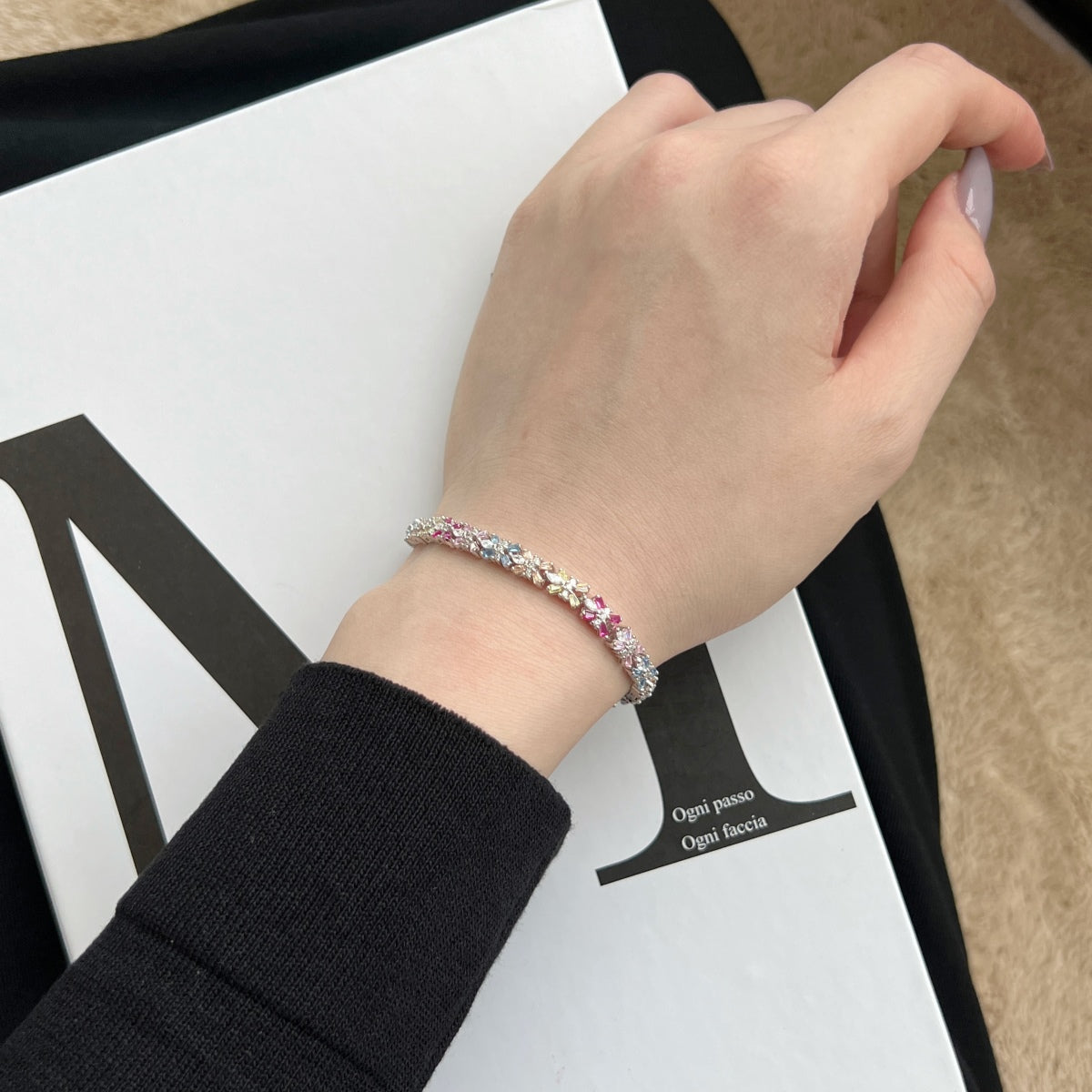 [RAFFINE]Radiant Colorful Emerald Cut Party Bracelet