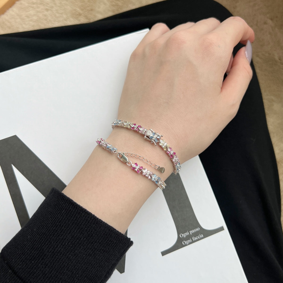[RAFFINE]Radiant Colorful Emerald Cut Party Bracelet