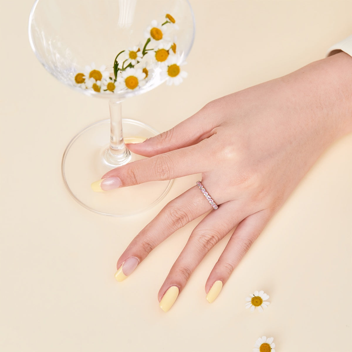 [RAFFINE]Dainty Ebullient Round Cut Daily Ring